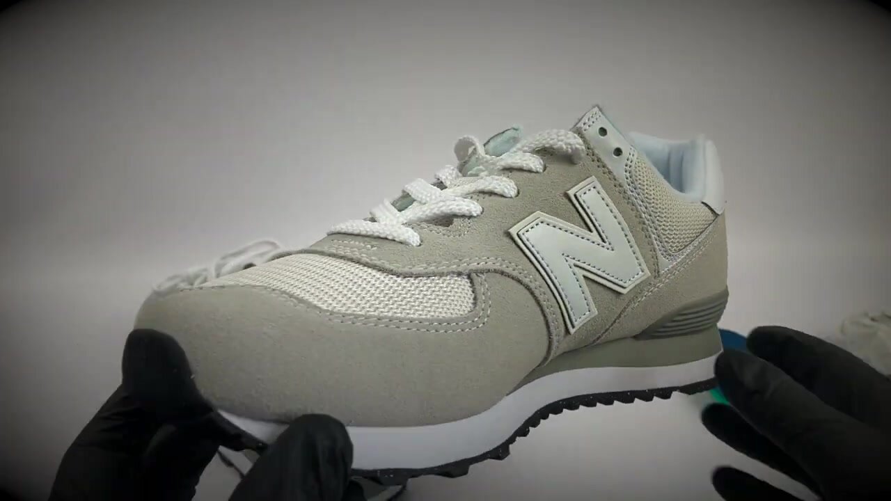 Кроссовки New Balance 574, размер 44, бежевый — фото 1