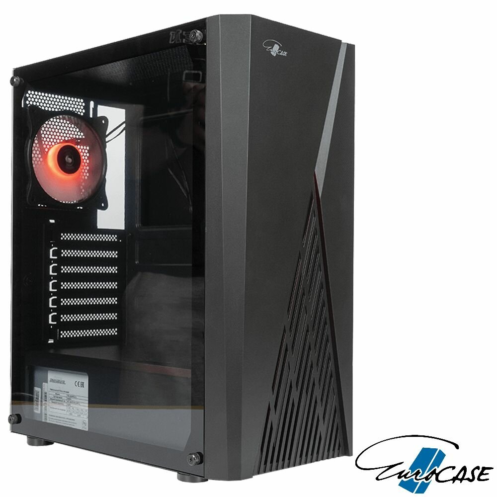 Игровой корпус для ПК Eurocase A39 ARGB, закаленное стекло, ATX, Micro-ATX, Mini-ITX, 2xUSB2.0, 1xUSB3.0, 1 вентилятор