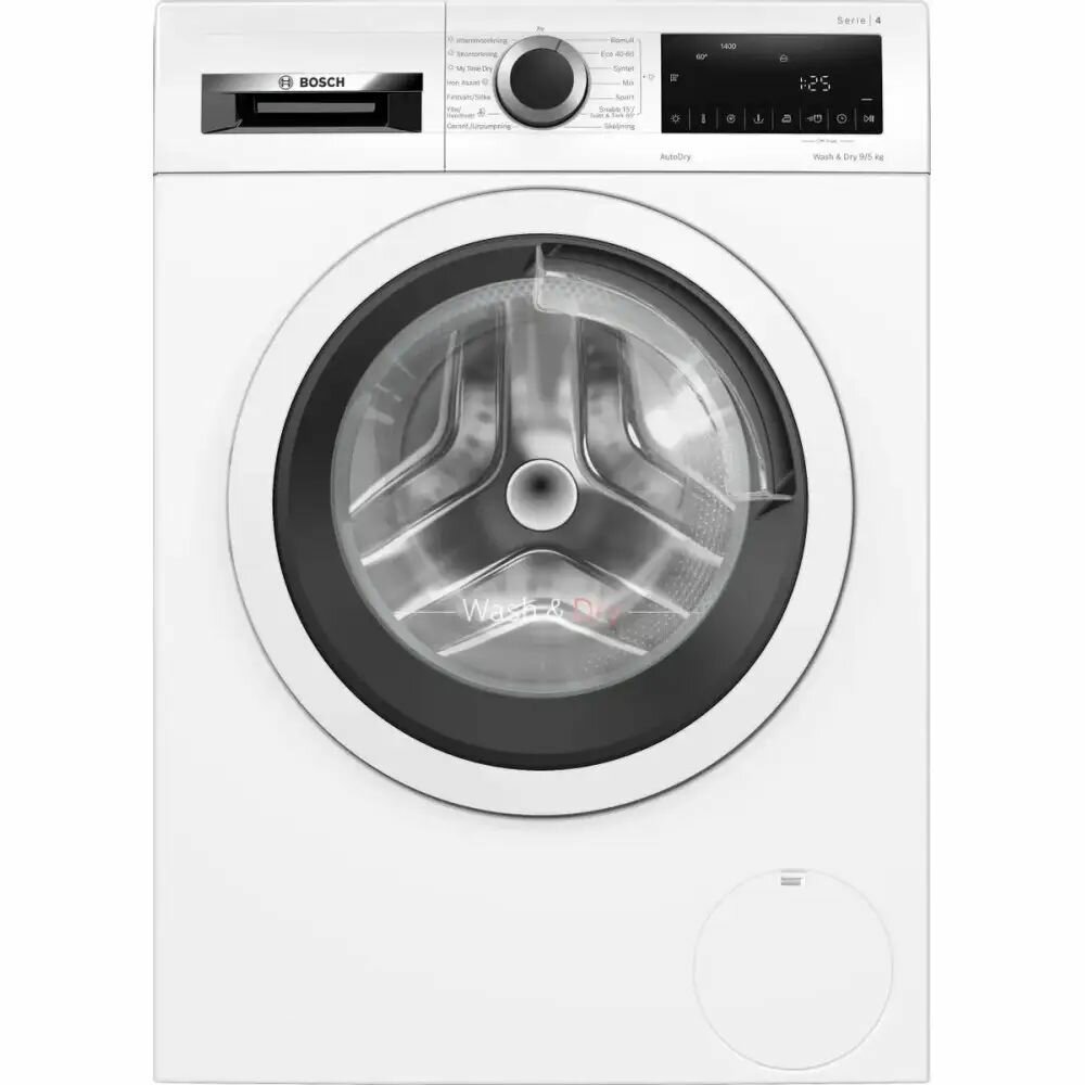 Bosch WNA144VBSN, загрузка для стирки 9 кг, конденсационная сушка, инверторный двигатель, белая