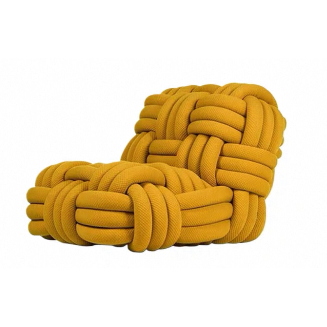 Интерьерное кресло без подлокотников Knitty (Желтый)