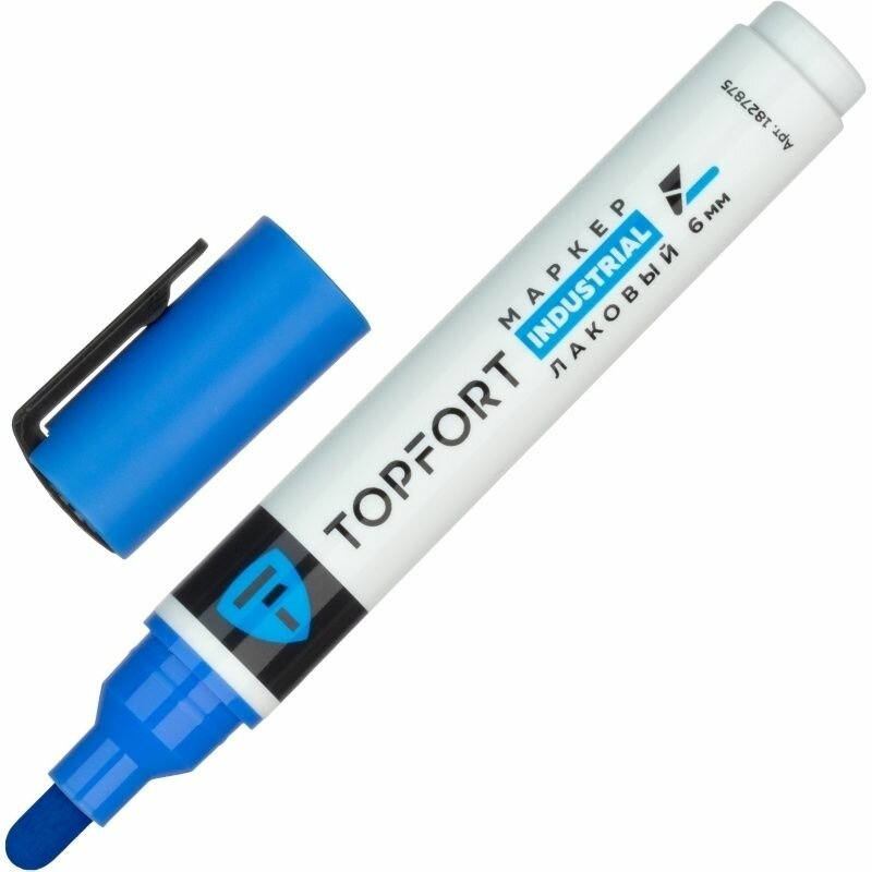 Маркер Topfort "Industrial", лаковый, 6 мм, синий (ZP1800)