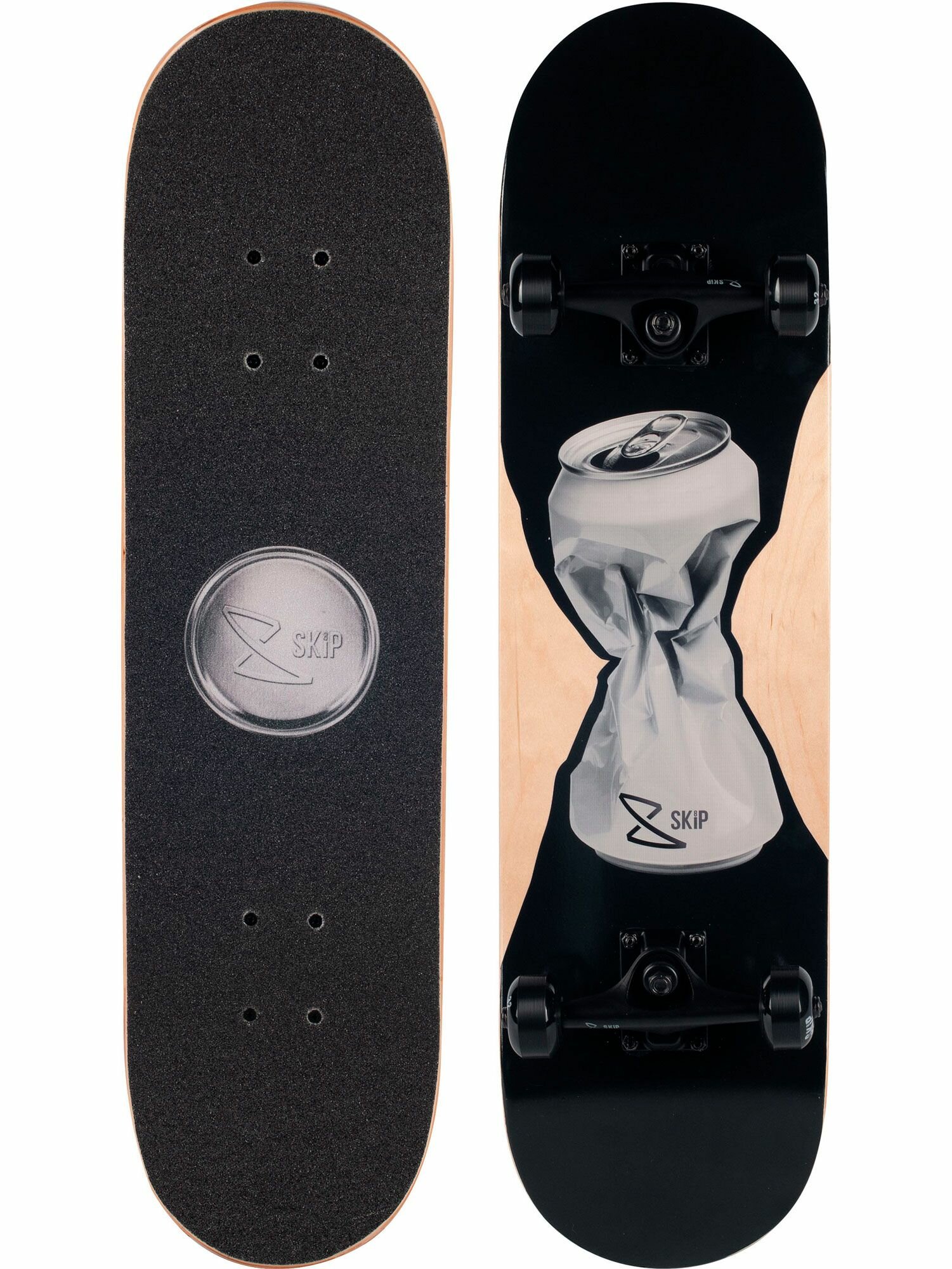 Скейтборд SKIP Nollie 31 диаметр Alucan, 79 см, материал деки клен, универсальной