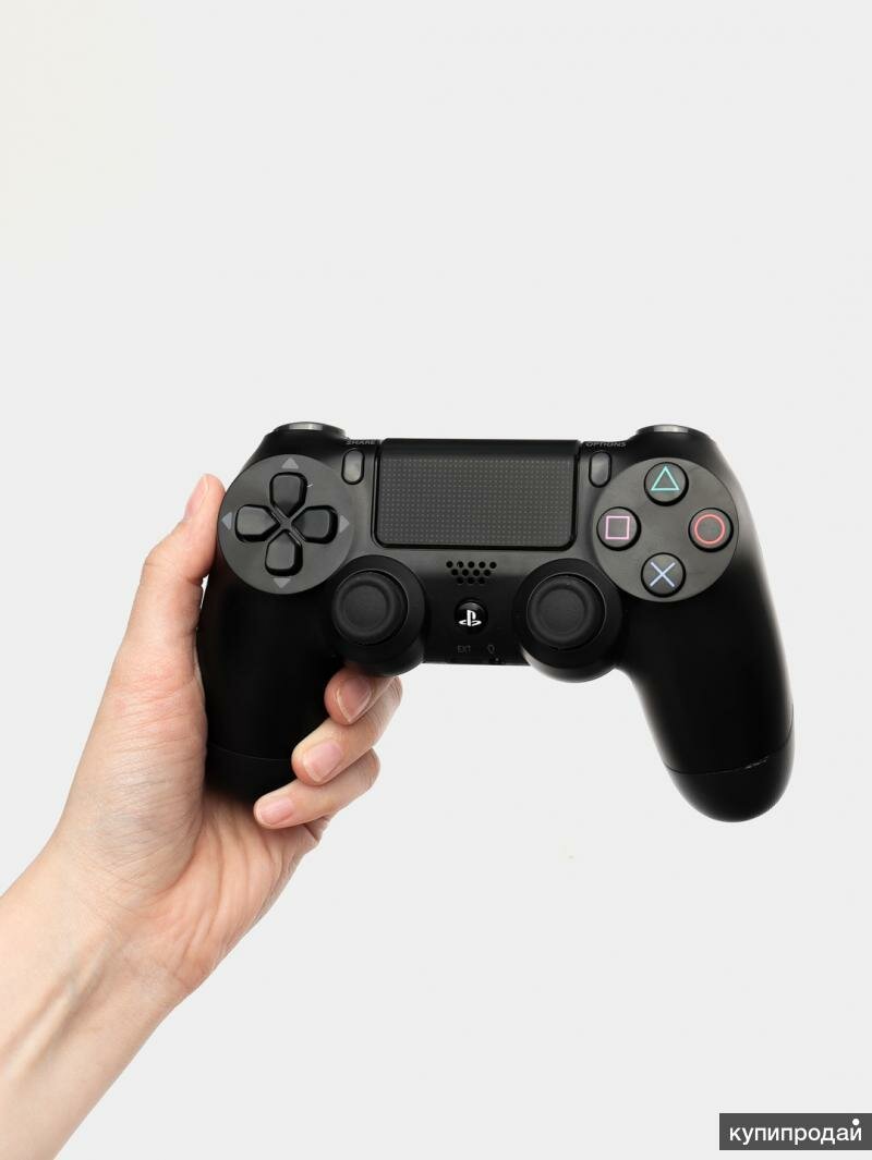 Геймпад беспроводной для PS4, джойстик для Sony Playstation и компьютера Dualshock 4, Черный — фото 1