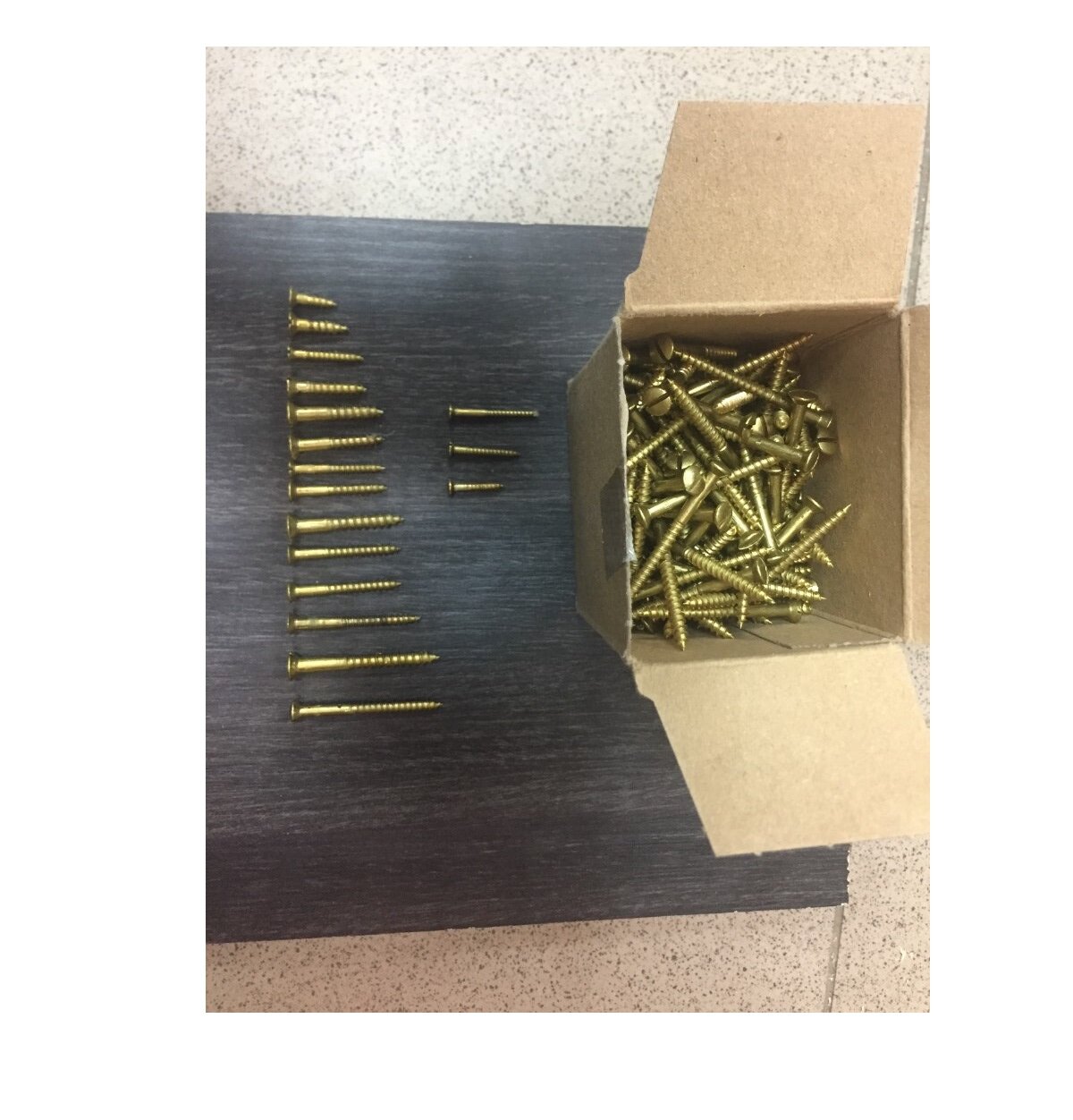 Шуруп из латуни 3 х 16 мм DIN 95 (плоский лезвие с потайной головкой частично резьбовая) упаковка 10 шт