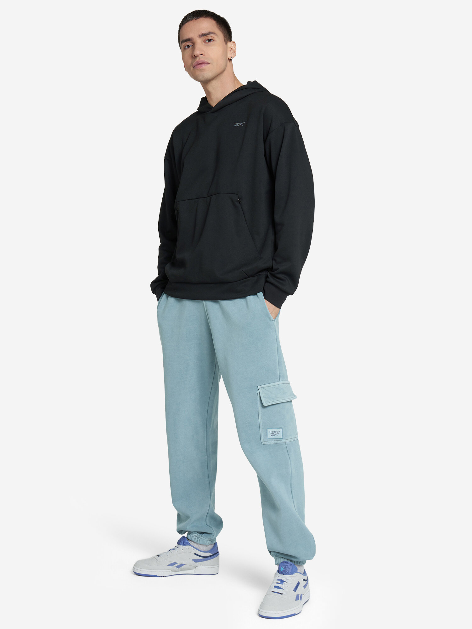 Толстовка спортивная Reebok, размер XL, , черный — фото 1