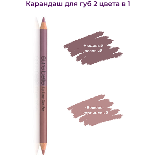 Etre Belle Карандаш для губ 2 в 1 Lip Liner Duo Pen, цвет Burgundy + Sunset Orange