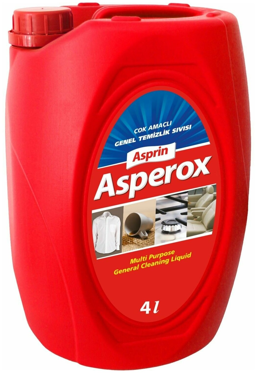 Универсальное чистящее средство для кухни, ковров, салона автомобиля, пятновыводитель для белья Asperox 4 л, Турция