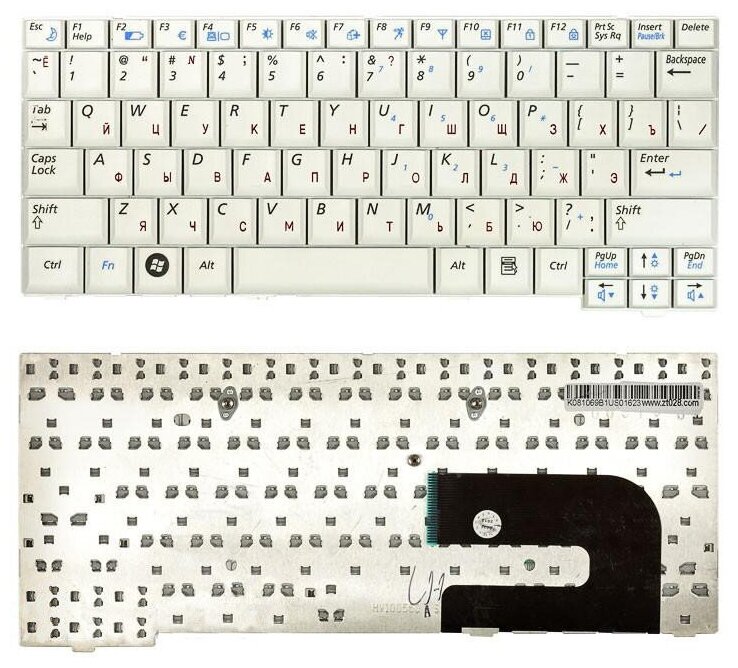 Клавиатура для ноутбука Samsumg CNBA5902419HBIL995L белая 1160₽