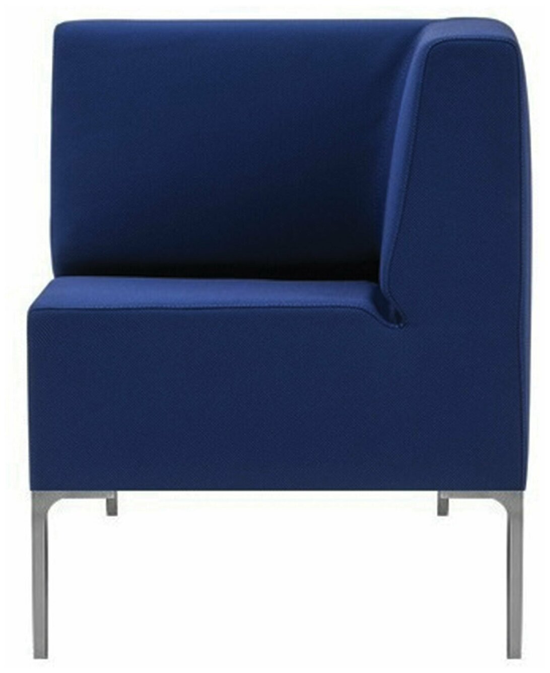 Кресло мягкое угловое "Хост" М-43, 620х620х780 мм, без подлокотников, экокожа, темно-синее - фотография № 3