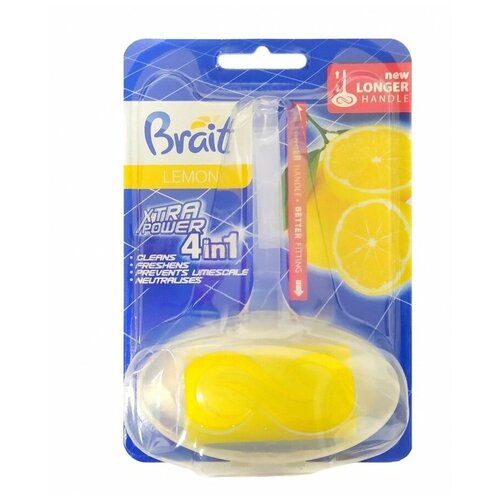 Brait Xtra Power 4 in 1 Lemon Подвеска для унитаза Лимон, 40 гр