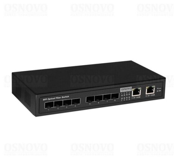 Коммутатор Osnovo Gigabit Ethernet на 8 SFP + 2 RJ45 портов. SW-7028