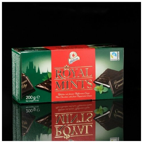 Шоколад с мятной начинкой пластинками Royal Thins Mints, 200 г