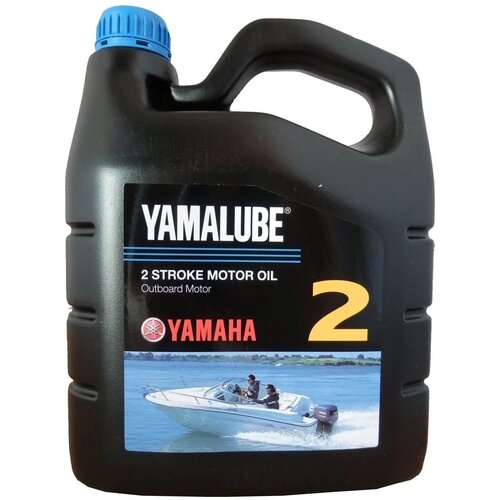 Минеральное моторное масло Yamalube 2M Outboard TC-W3 2-Stroke Engine Oil, 4 л