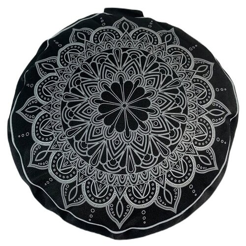 Подушка Mandala круглая с каймой, 30х15 см