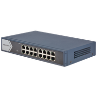 Коммутатор Hikvision DS-3E0516-E(B) 16 Gigabit RJ45 ports, 19-inch Rack-mountable Steel Case Unmanaged Switch