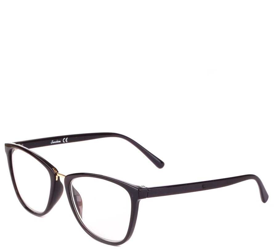 Готовые очки для чтения черные с диоптриями +2.75 футляр