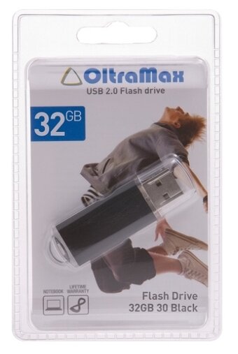 USB флэш-накопитель (OLTRAMAX OM032GB30-В черный) - фотография № 1