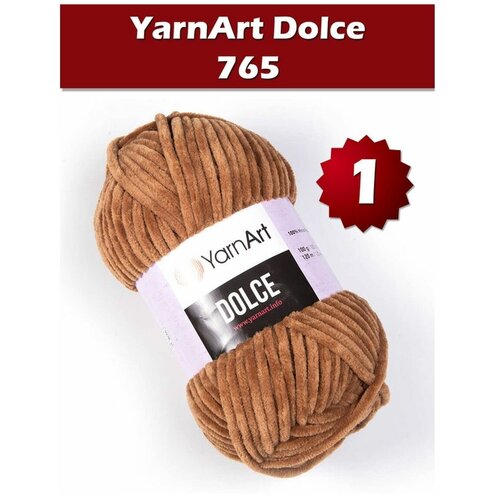 Пряжа YarnArt Dolce 765 - 1 шт, плюшевая пряжа yarnart dolce ярнарт дольче 752 бордо 100% микрополиэстер 100г 120м 1 моток