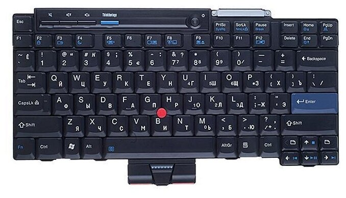 Клавиатура keyboard для ноутбука Lenovo X300 X301 черная гор Enter 42T3630 794₽