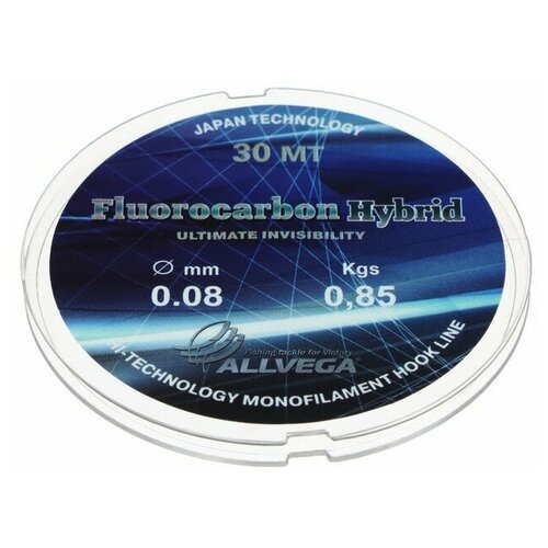 леска монофильная allvega fluorocarbon hybrid 30м 0 12мм 1 98кг флюорокарбон 65% Леска монофильная ALLVEGA Fluorocarbon Hybrid 30м 0,08мм, 0,85кг, флюорокарбон 65%