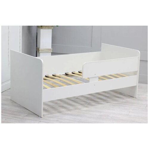 Детская кровать Сказка Белая с Бортом без Ящиков /Детская кровать/Детская мебель /Мебель для детской.