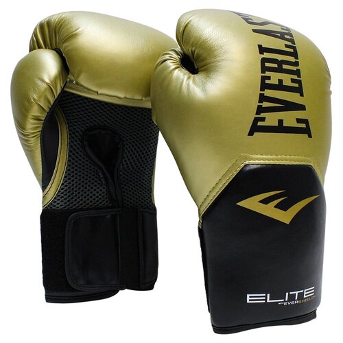 Боксёрские перчатки Everlast Elite ProStyle – Gold/Black, 10 унций