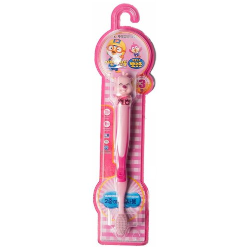 Детская зубная щётка лупи Пороро —Pororo Tooth Brush Loopy, розовый, Зубные щетки  - купить со скидкой