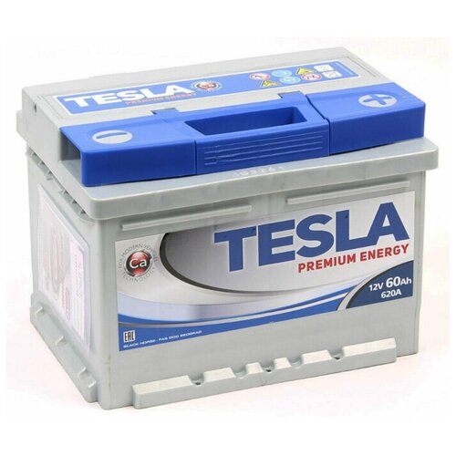 Аккумулятор автомобильный Tesla Premium Energy 60 А/ч 620 А обр. пол. Евро авто (242х175х190)
