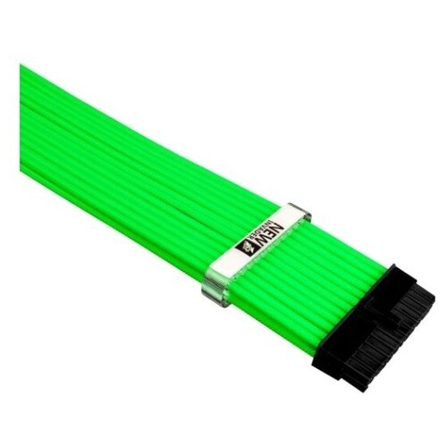 Комплект кабелей-удлинителей для БП 1STPLAYER NGE-001 1x24pin ATX 2xP844pin EPS 2xP862pin PCI-E premium nylon 350mm NEON GREEN 488200₽