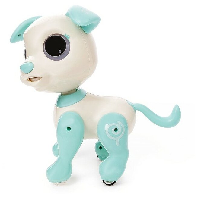 Робот-собака "Питомец: Щенок", радиоуправляемый, интерактивный, работает от аккумулятора, цвет бирюзовый