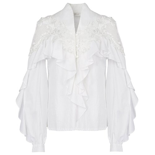 Рубашка  Faust, нарядный стиль, размер m, белый