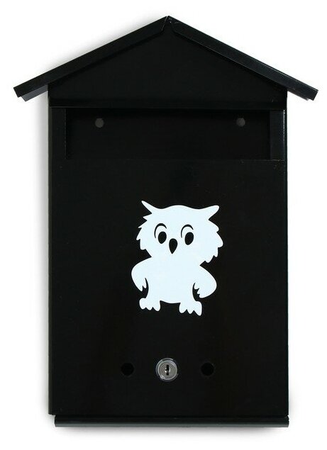 Ящик почтовый с замком, вертикальный, «Домик», чёрный - фотография № 9