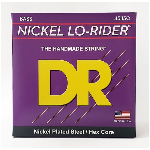 dr nlh5 40 nickel lo rider струны для 5 струнной бас гитары никель 40 120 DR NMH5-130 NICKEL LO-RIDER струны для 5-струнной бас-гитары никель 45 130