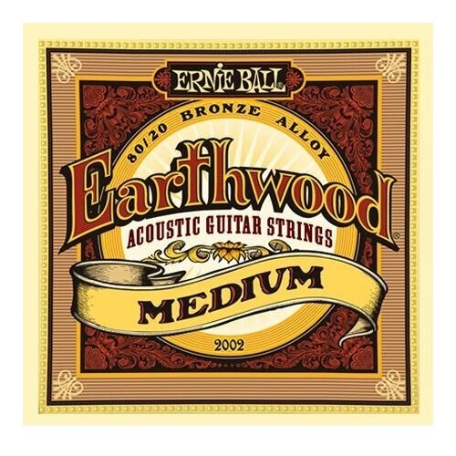 Струны для акустической гитары 13-56 ERNIE BALL P02002 Earthwood 80/20 Bronze Medium