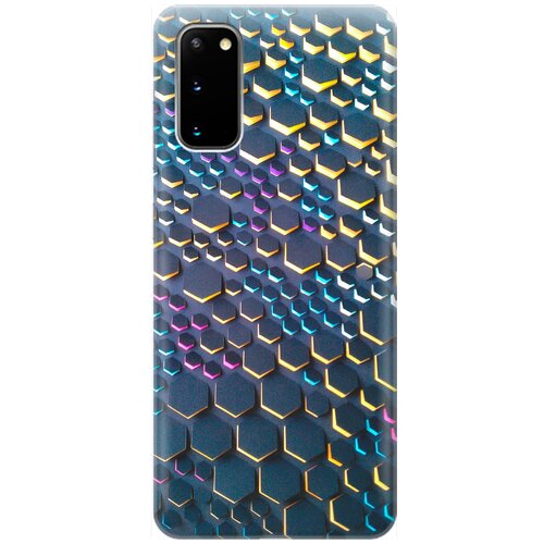 фото Re:pa накладка transparent для samsung galaxy s20 с принтом "графитовые соты"