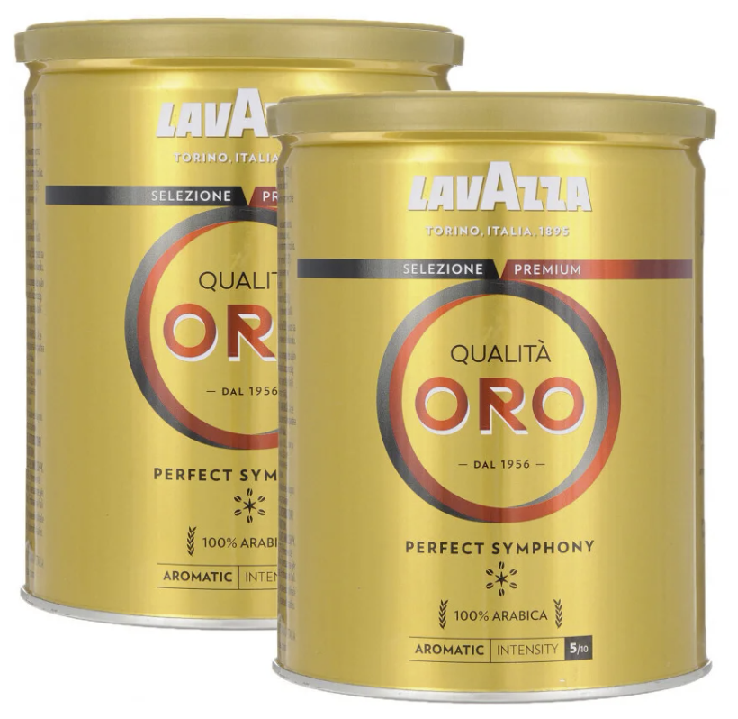 Кофе молотый Lavazza Qualita Oro, 250 г (ж/б), 2 шт.