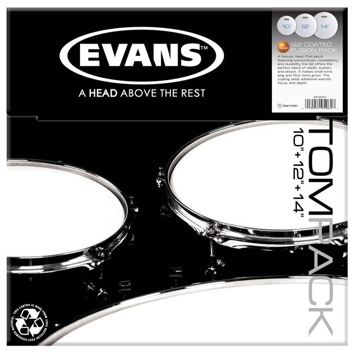 Набор пластика для том барабана Evans ETP-G2CTD-F
