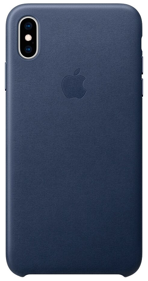 Чехол кожаный Apple iPhone Xs Max Leather Case Midnight Blue (Тёмно-синий) MRWU2ZM/A