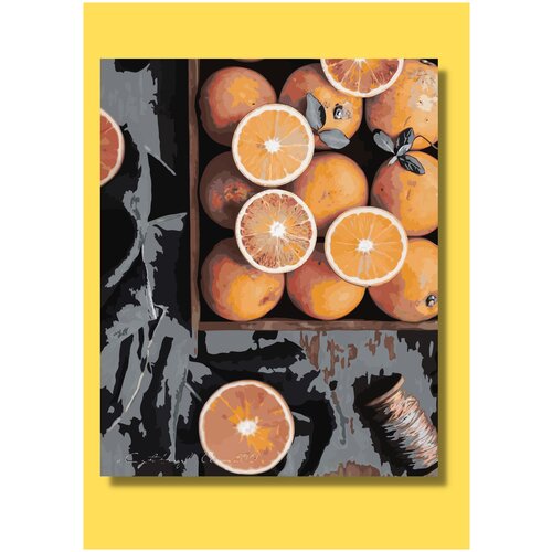фото Картина по номерам " апельсины " холст на подрамнике 40 х 60 арт-студия unicorn