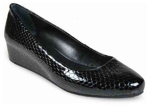 Туфли лодочки  Mym Exclusive, демисезонные, натуральная кожа, лакированные, размер 36, черный