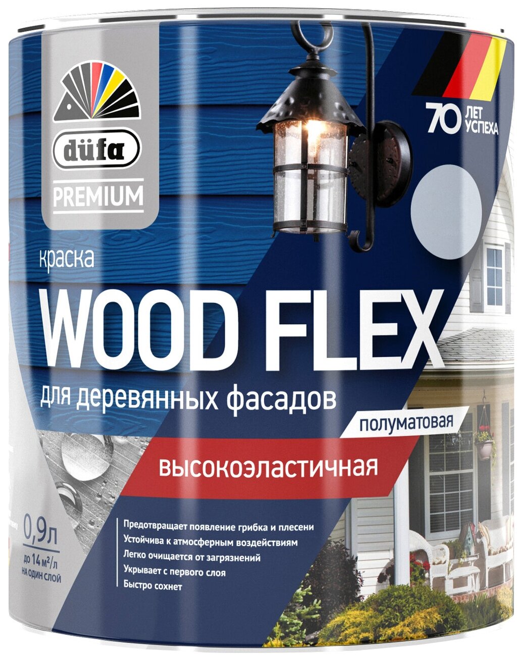 фото Краска акриловая Dufa Premium Woodflex для деревянных фасадов