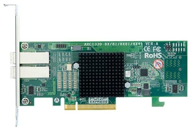 RAID-контроллер ARC-1330-8x PCIe 3.0 x8 LP, SAS/SATA 12G, HBA, 8port (2*ext SFF8644), RTL