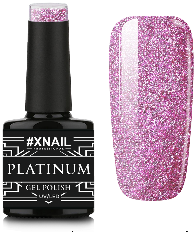 фото Гель лак XNAIL PROFESSIONAL Platinum жидкая фольга, для дизайна ногтей, 10 мл, № 25