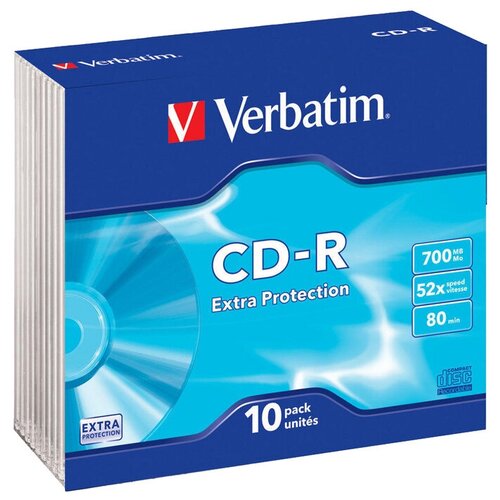 диск cd r verbatim 43437 Диск Verbatim CD-R 700Mb (43415)