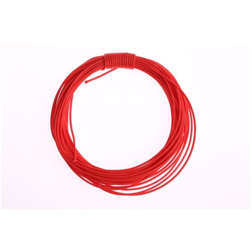 Шнур плетеный, капроновый, высокопрочный Dyneema, красный 1.5 мм, на разрыв 150 кг длина 5 метров.