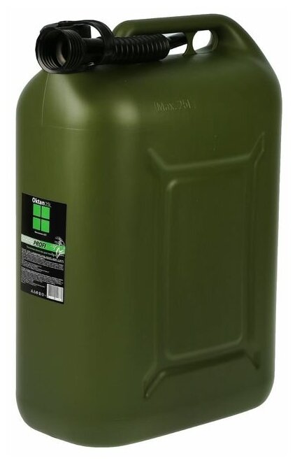 Канистра ГСМ Oktan PROFI, 25 л, пластиковая, усиленная, зеленая