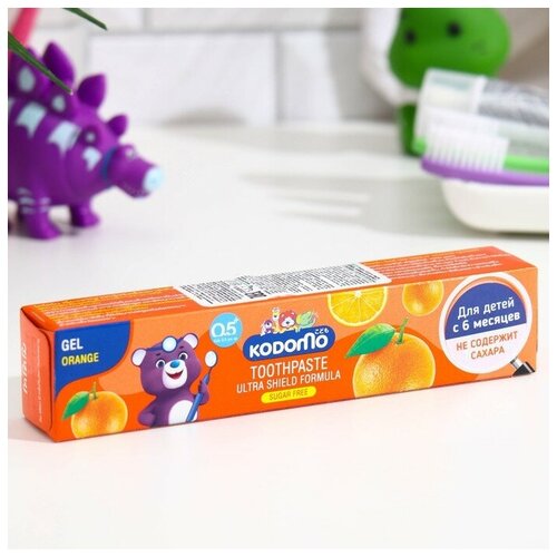 Детская зубная паста LION Thailand Kodomo с ароматом апельсина, гелевая, 40 г kodomo гелевая с ароматом клубники