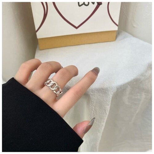 фото Кольцо с регулировкой размера, серебристое, цепь "jiangyin merry int'l trade co., ltd."