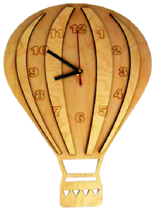 Сборная модель/заготовка для творчества - Часы, воздушный шар