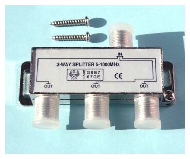 ТВ сплиттер 3 way 5-1000 МГц, CN-7072A 254-113